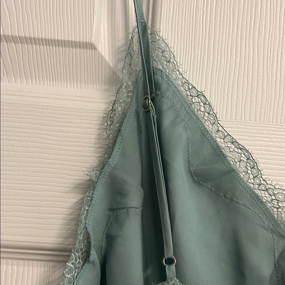 Victoria's Secret mint green  Lace Trim Chemise - Picture 9 of 14